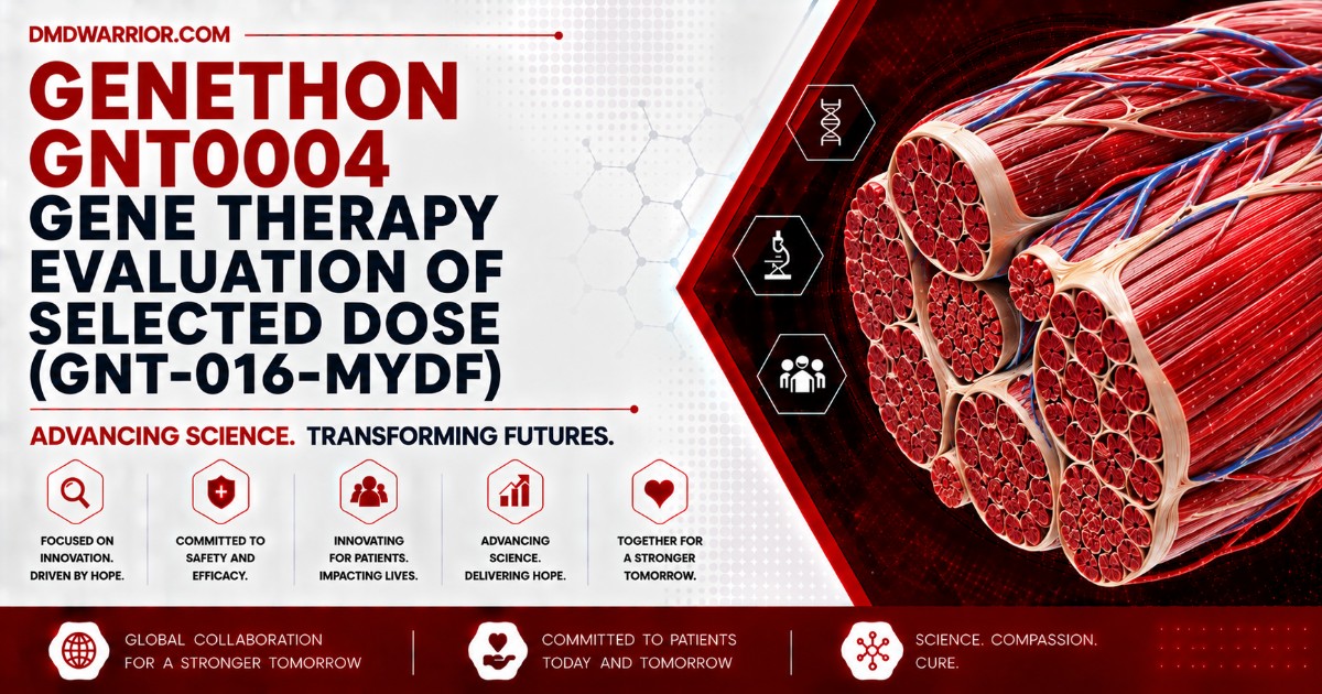 Genethon GNT0004 Gene Therapy Clinical Trial (GNT-016-MYDF) for Duchenne muscular dystrophy