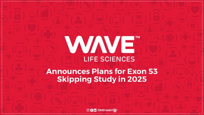 Wave Life Sciences anuncia planos para estudo de salto do exon 53 em 2025