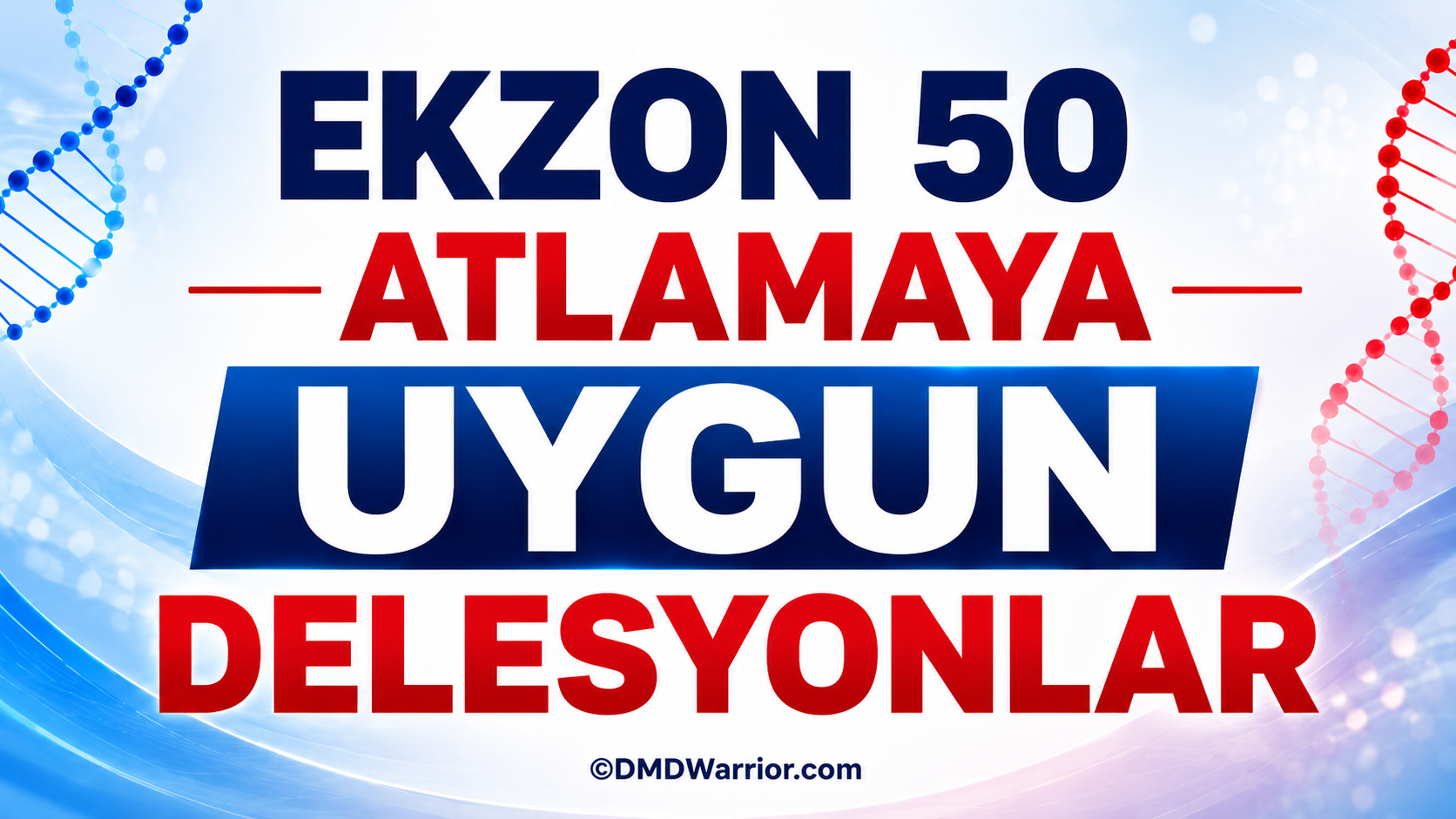 DMD için ekzon 50 atlamaya uygun delesyonlar veya silinmeleri gösteren bilgi grafiği.